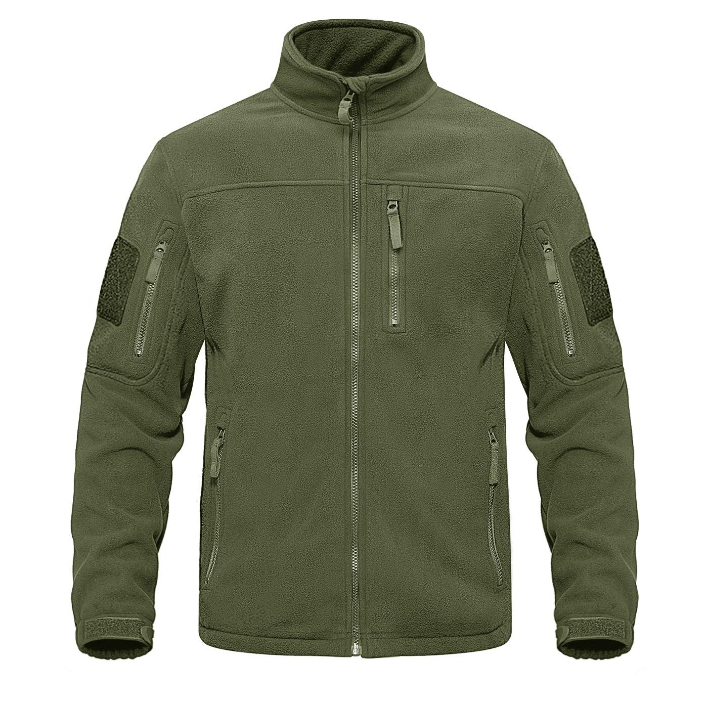 Dark Blue Warm Multi-Pockets Outdoor Tactical Fleece Jacket Soft Unique Style Jacket Work Coats Men's Windbreaker Jacket Sport Hiking Coat For Winter And Autumn Stevvex