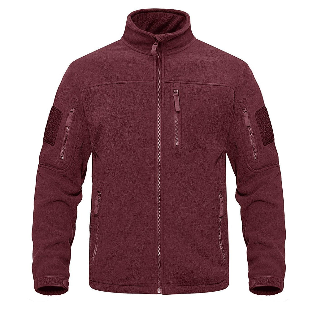 Dark Blue Warm Multi-Pockets Outdoor Tactical Fleece Jacket Soft Unique Style Jacket Work Coats Men's Windbreaker Jacket Sport Hiking Coat For Winter And Autumn Stevvex