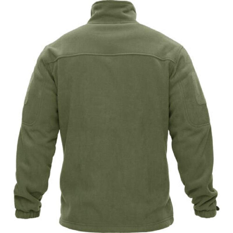 Dark Blue Warm Multi-Pockets Outdoor Tactical Fleece Jacket Soft Unique Style Jacket Work Coats Men's Windbreaker Jacket Sport Hiking Coat For Winter And Autumn Stevvex