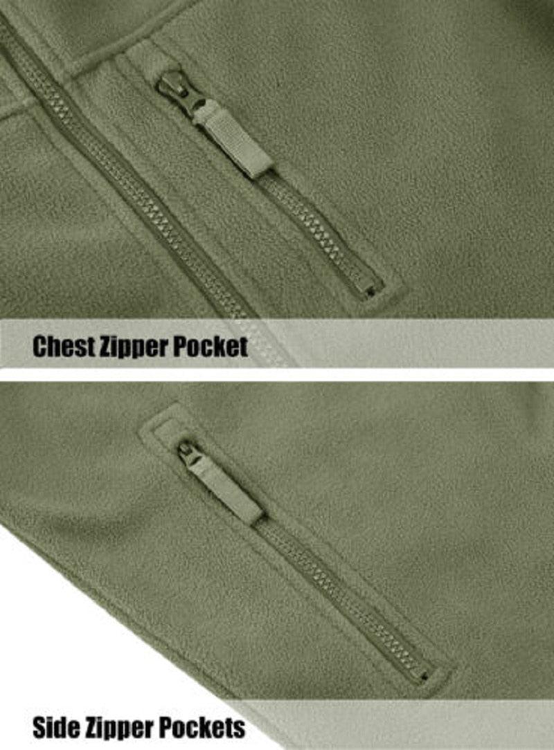 Dark Blue Warm Multi-Pockets Outdoor Tactical Fleece Jacket Soft Unique Style Jacket Work Coats Men's Windbreaker Jacket Sport Hiking Coat For Winter And Autumn Stevvex