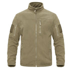 Dark Blue Warm Multi-Pockets Outdoor Tactical Fleece Jacket Soft Unique Style Jacket Work Coats Men's Windbreaker Jacket Sport Hiking Coat For Winter And Autumn Stevvex
