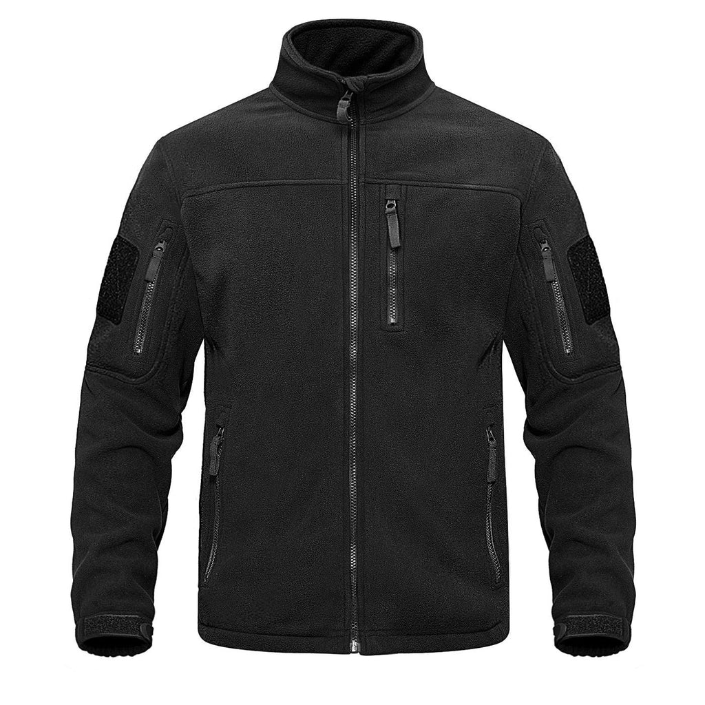 Dark Blue Warm Multi-Pockets Outdoor Tactical Fleece Jacket Soft Unique Style Jacket Work Coats Men's Windbreaker Jacket Sport Hiking Coat For Winter And Autumn Stevvex