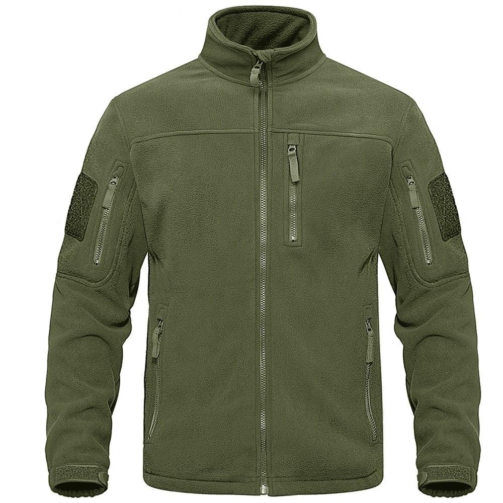 Dark Blue Warm Multi-Pockets Outdoor Tactical Fleece Jacket Soft Unique Style Jacket Work Coats Men's Windbreaker Jacket Sport Hiking Coat For Winter And Autumn Stevvex