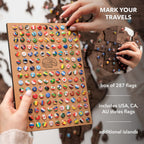 3D Wooden World Map Dark Walnut Enjoy The Wood