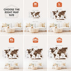 3D LED Wooden World Map 3.0 Dark Walnut - SJB-DIAMOND ELITES