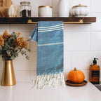 Turkish Hand Towel Oversized 100% Cotton Peshtemal Lightweight Absorbent BandsCo Straps