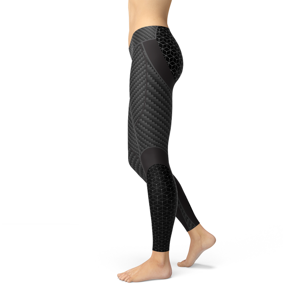 Womens Carbon Fiber Sports Leggings - SJB-DIAMOND ELITES