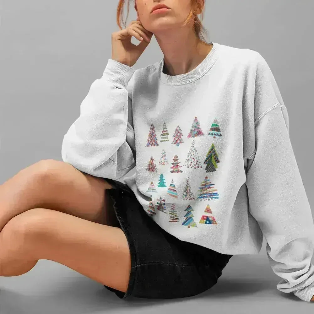 Christmas Tree Sweatshirt – Festive Loose Fit Top | S-XL - SJB-DIAMOND ELITES