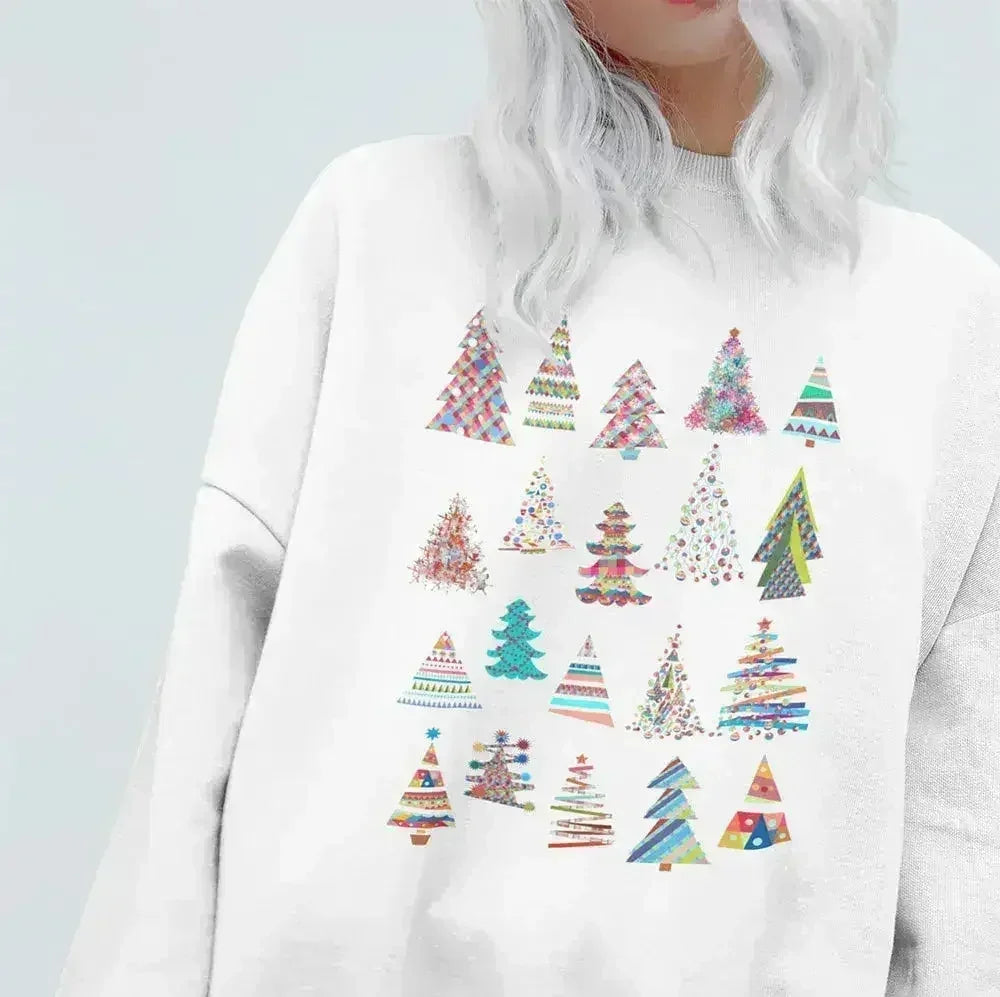Christmas Tree Sweatshirt – Festive Loose Fit Top | S-XL - SJB-DIAMOND ELITES