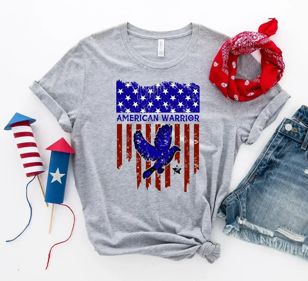 American Warrior T-shirt – Premium Ring-Spun Cotton Tee for Strength & Pride - SJB-DIAMOND ELITES