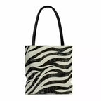 Double-Sided Zebra Print Beach Tote Bag - Medium | Femstylo