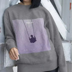 Purple Logo Sweatshirt - Soft Loose Fit Women's Top | Femstylo - SJB-DIAMOND ELITES