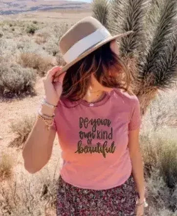 Be Your Own Kind of Beautiful Graphic Tee – Unisex Mauve Shirt - SJB-DIAMOND ELITES