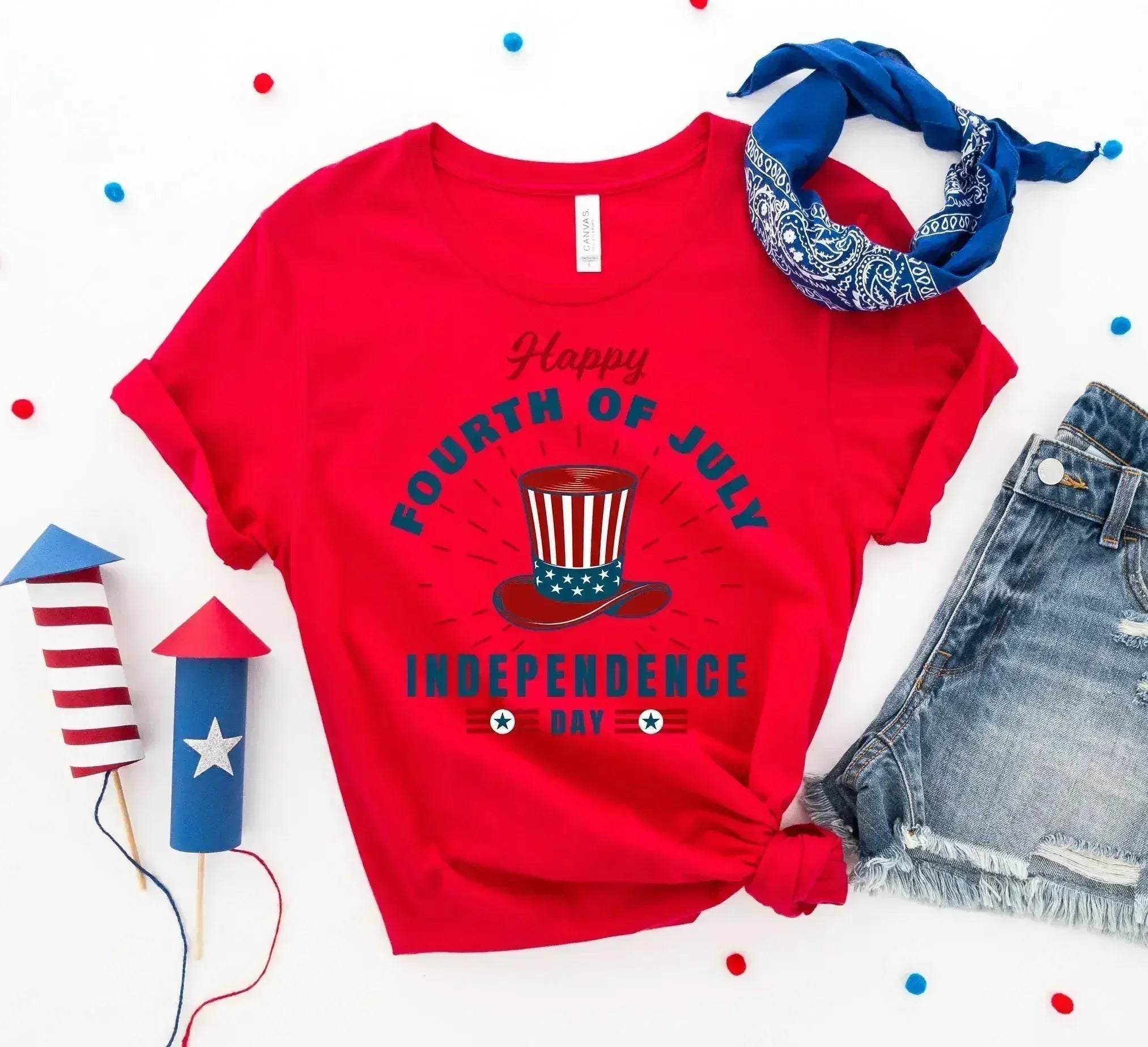 Happy Forth of July T-shirt Femstylo