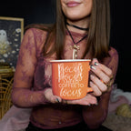 Hocus Pocus Coffee Mug 14.5oz Orange Ceramic Halloween Witch Gift BandsCo Straps