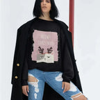 Meowy Christmas Sweatshirt - Festive Cat Loungewear | Femstylo - SJB-DIAMOND ELITES