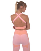 Trois Seamless Sports Bra - Pink - SJB-DIAMOND ELITES