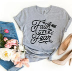 Faith Over Fear T-shirt - SJB-DIAMOND ELITES