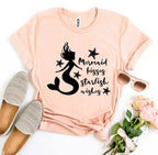 Mermaid Kisses Starfish Wishes T-shirt - SJB-DIAMOND ELITES