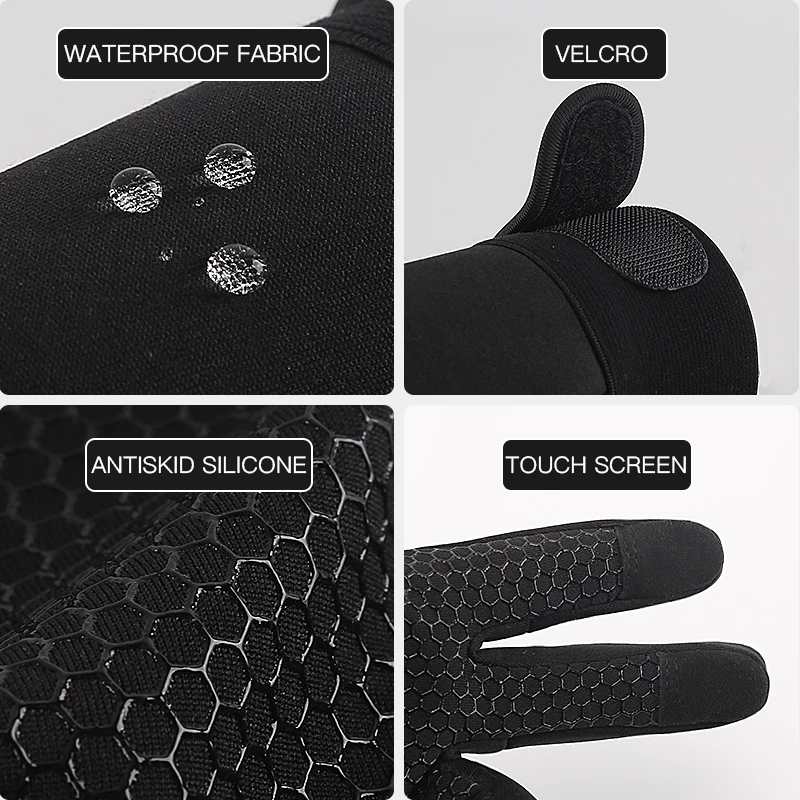 Thermal Gloves Winter With Wrist Support Touch Screen - SJB-DIAMOND ELITES