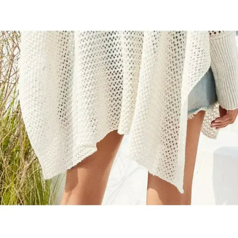 Batwing Open Knit Sweater – Oversized Box Fit | Black/White - SJB-DIAMOND ELITES