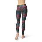 Womens Floral Lotus Leggings - SJB-DIAMOND ELITES