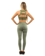Huntington Set - Leggings & Sports Bra - Olive Green