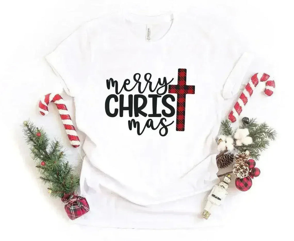 Merry Christmas Cross Shirt - SJB-DIAMOND ELITES