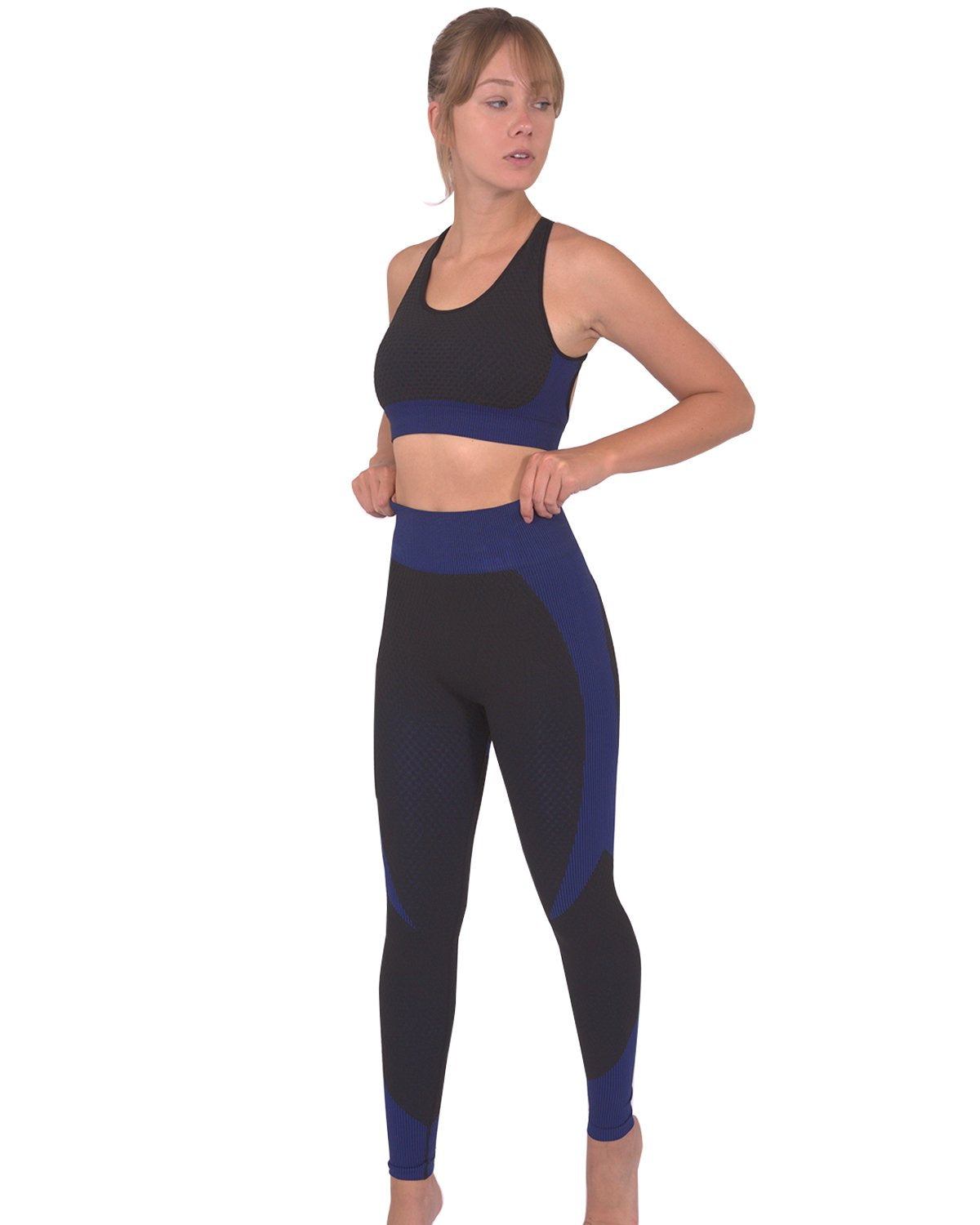 Trois Seamless Legging - Black with Navy - SJB-DIAMOND ELITES