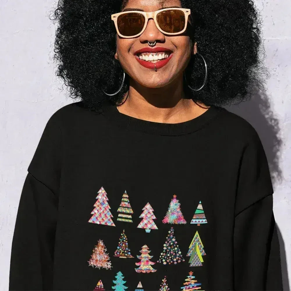 Christmas Tree Sweatshirt – Festive Loose Fit Top | S-XL - SJB-DIAMOND ELITES