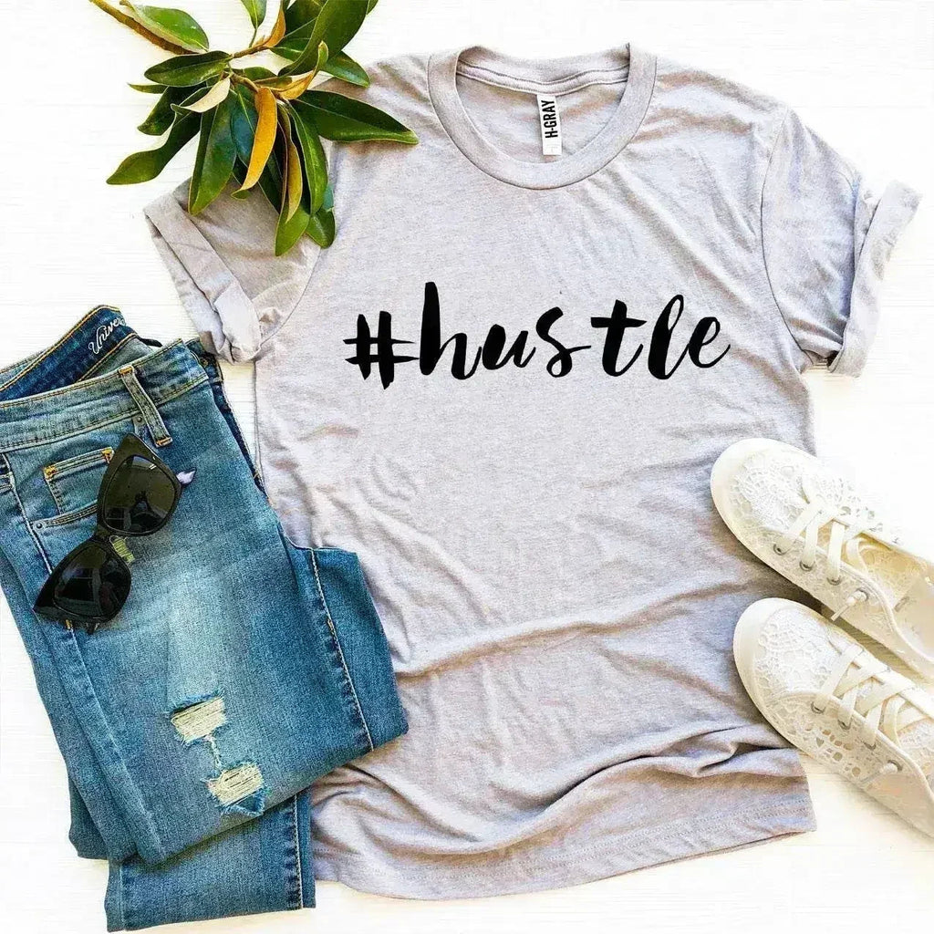 Hustle Printed Women T-Shirt | Premium Cotton | Bella Canvas - SJB-DIAMOND ELITES