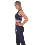 Trois Seamless Sports Bra - Black with Navy - SJB-DIAMOND ELITES