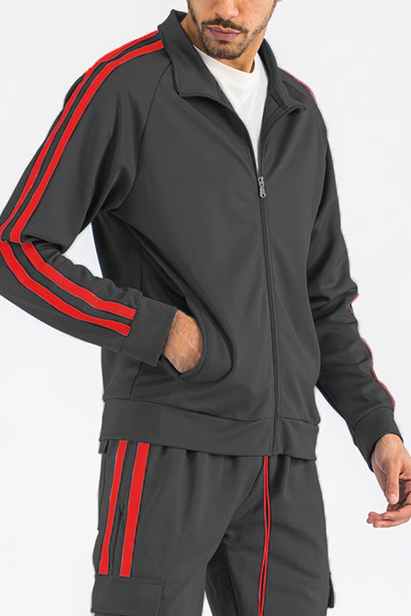 Two Stripe Zip Up Track Jacket - SJB-DIAMOND ELITES