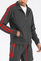 Two Stripe Zip Up Track Jacket - SJB-DIAMOND ELITES