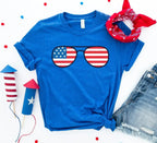 American Flag Sunglasses T-Shirt | Premium Cotton | Bella Canvas - SJB-DIAMOND ELITES