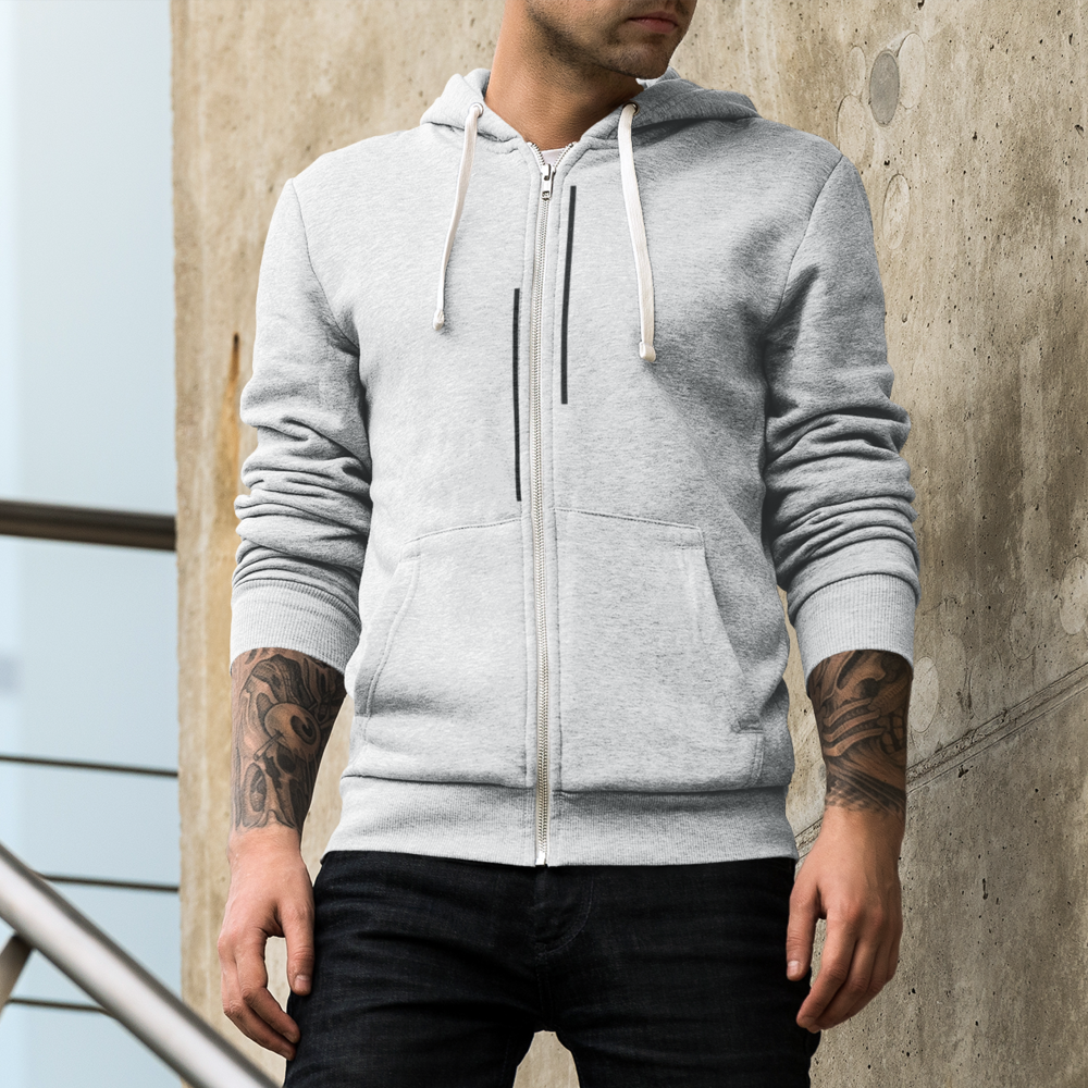 Men's Stripes Zip Up Hoodie - SJB-DIAMOND ELITES