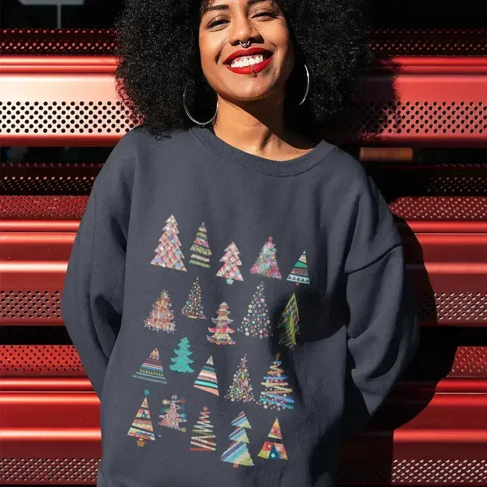 Christmas Tree Sweatshirt – Festive Loose Fit Top | S-XL - SJB-DIAMOND ELITES
