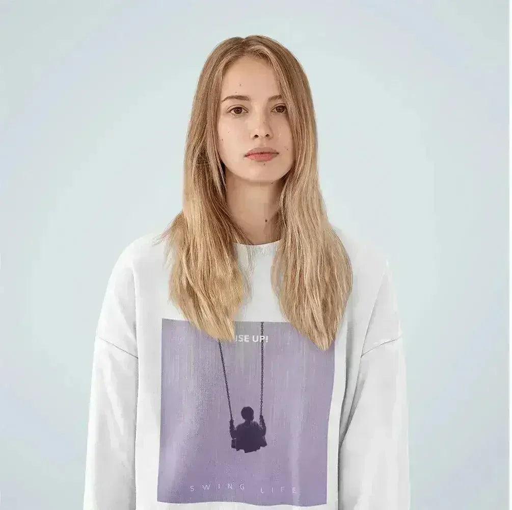 Purple Logo Sweatshirt - Soft Loose Fit Women's Top | Femstylo - SJB-DIAMOND ELITES