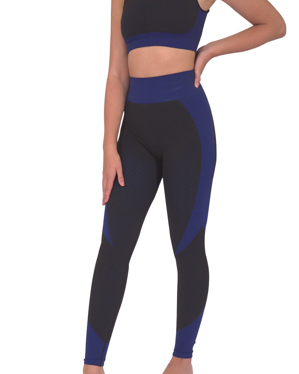 Trois Seamless Legging - Black with Navy - SJB-DIAMOND ELITES