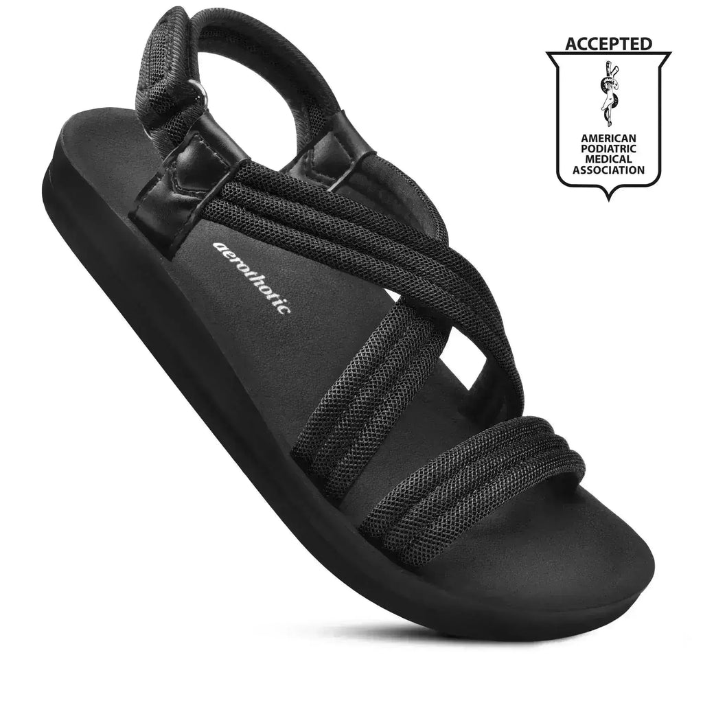 Aerothotic Hadal Women's Velcro Ankle Strap Slip on Sandals
