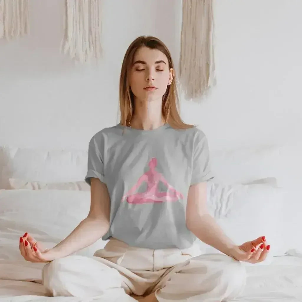 Yoga Meditation Pose Print T-Shirt - SJB-DIAMOND ELITES