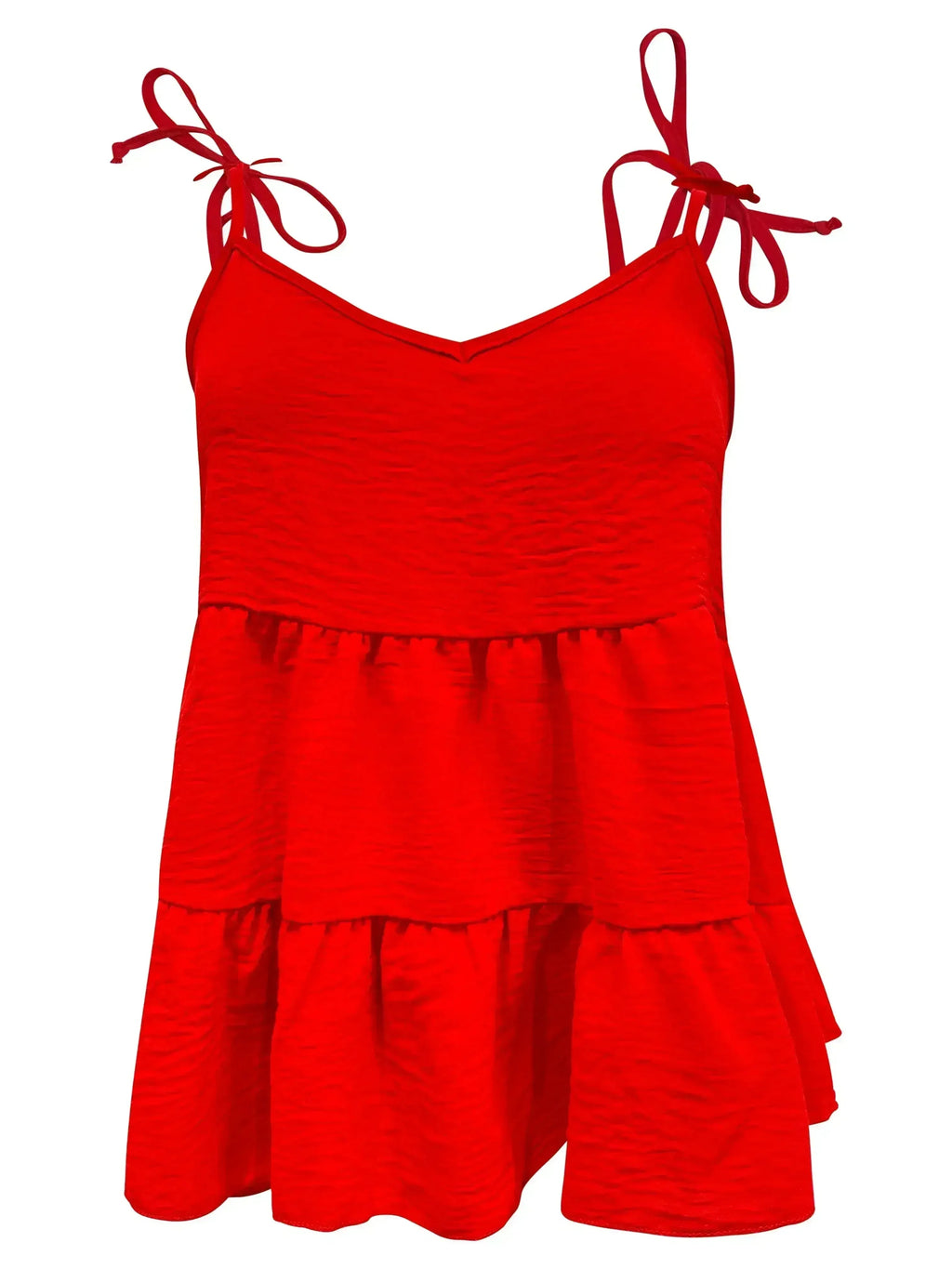 Tie-Strap Tiered Sleeveless Top - SJB-DIAMOND ELITES