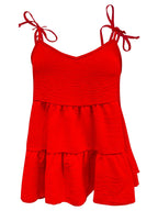 Tie-Strap Tiered Sleeveless Top - SJB-DIAMOND ELITES