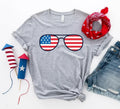 American Flag Sunglasses T-Shirt | Premium Cotton | Bella Canvas - SJB-DIAMOND ELITES