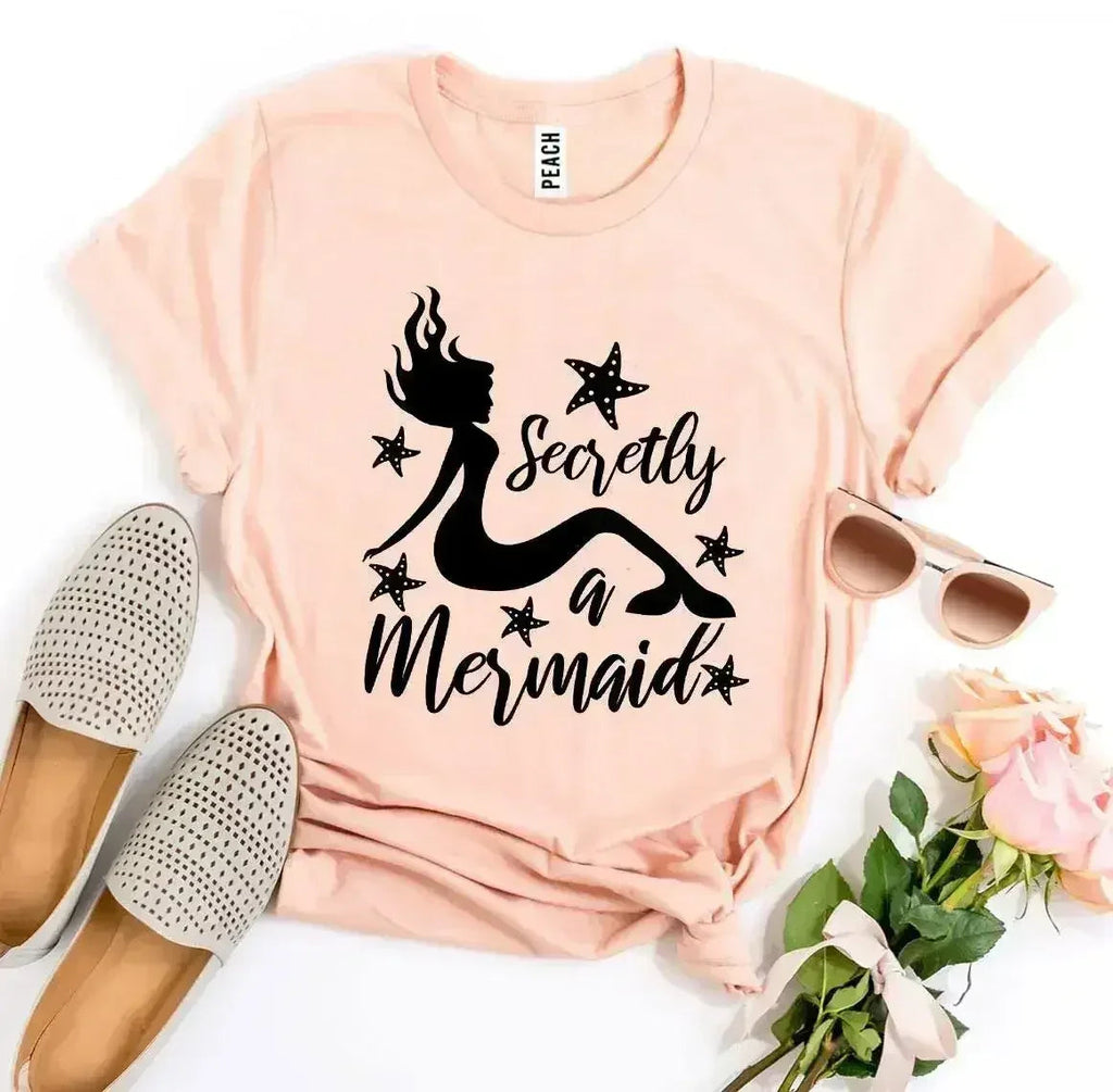 Secretly a Mermaid T-shirt - SJB-DIAMOND ELITES