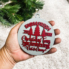 Farm Fresh Wooden Christmas Tree Ornament - Vintage Farmhouse Rustic Tree Trio BandsCo Straps
