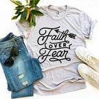 Faith Over Fear T-shirt - SJB-DIAMOND ELITES