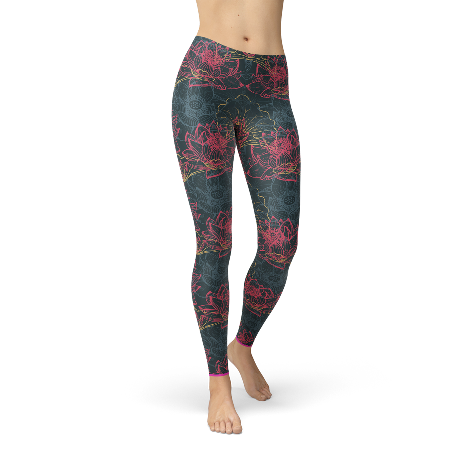 Womens Floral Lotus Leggings - SJB-DIAMOND ELITES