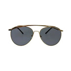 Jase New York Lincoln Sunglasses – Smoke Aviators with Brow Bar