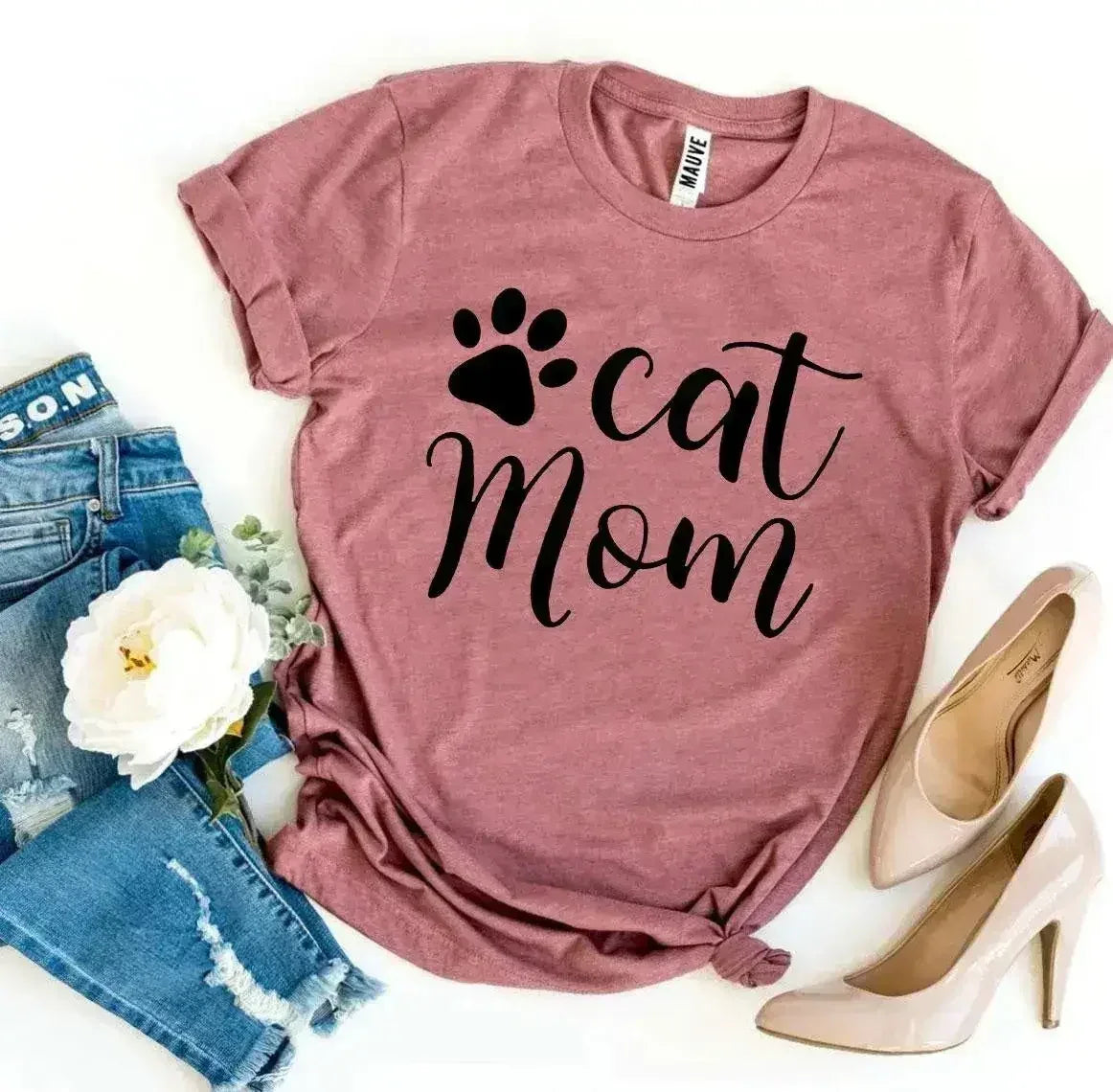 Cat Mom T-shirt - SJB-DIAMOND ELITES